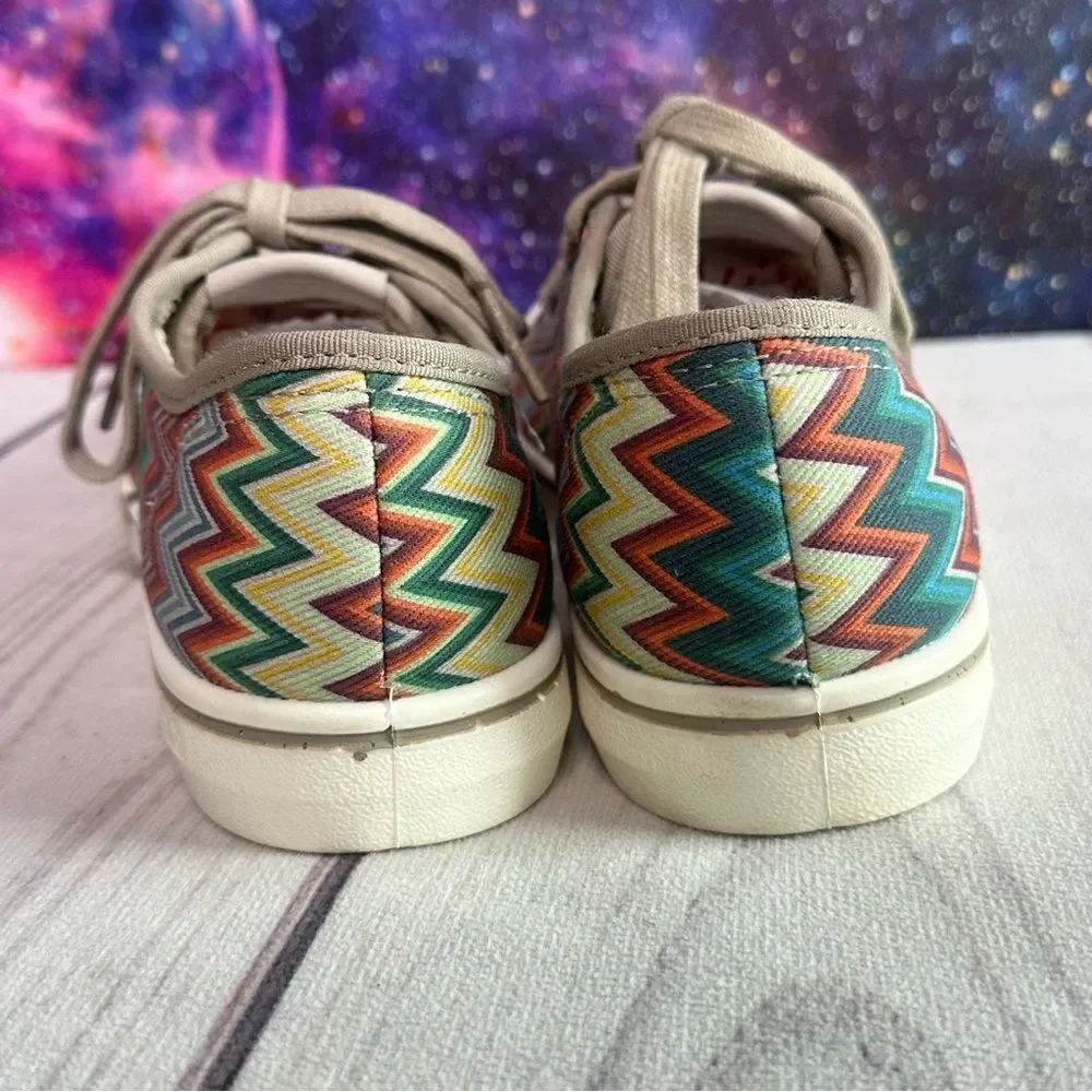 Keen Elsa Lite Women Sz‎ 7 Chevron Plaza Taupe Low Shoes Sneakers Colorful